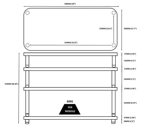 Atacama Apollo Storm 10 Shelf 235 мм. Natural Oak / White