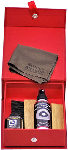 Simply Analog Vinyl Record Cleaning Deluxe Box Set Red