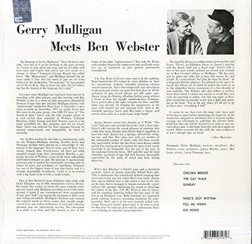 Gerry Mulligan Gerry Mulligan Meets Ben Webster (Verve By Vital Series)