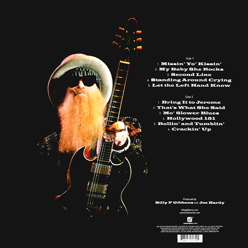 Billy F Gibbons The Big Bad Blues Coloured Blue Vinyl