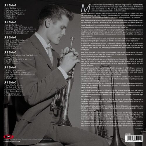 Chet Baker Platinum Jazz Coloured Silver Vinyl (3 LP)
