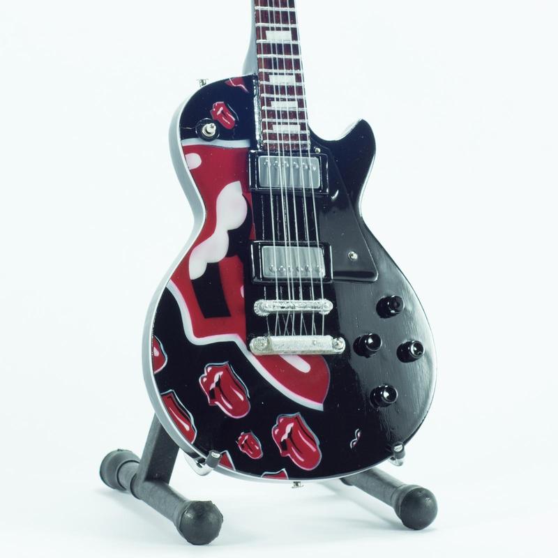 Mini Guitar Replica Rolling Stones Tribute Tongues
