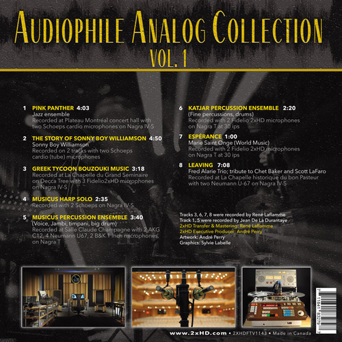 Audiophile Analog Collection Vol.1 Master Quality Reel To Reel Tape (1 Reel)