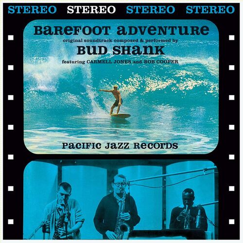 Bud Shank Featuring Carmell Jones and Bob Cooper Barefoot Adventure Coloured Seaglass Aqua Vinyl