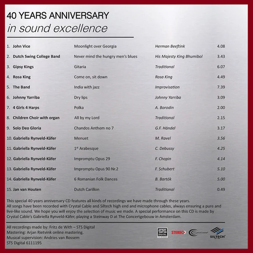 Various Artists 40 Years Anniversary In Sound Excellence Master Quality Reel To Reel Tape (1 Reel)