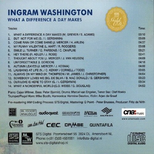 Ingram Washington What A Difference A Day Makes Gold CD