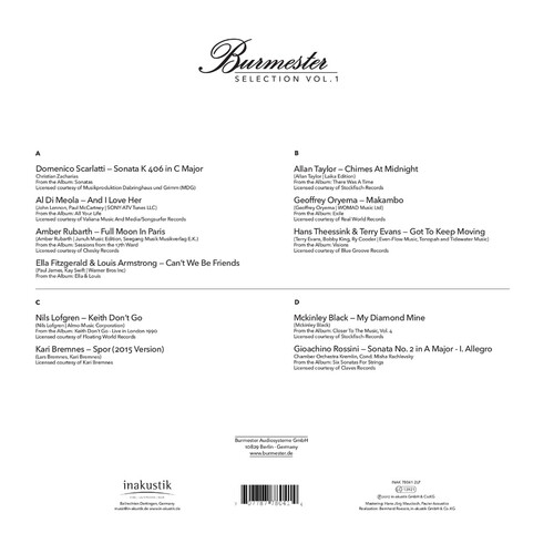 Various Artists Burmester Selection Vol.1 45 RPM (2 LP)