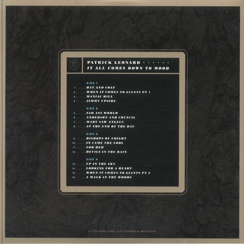 Patrick Leonard It All Comes Down to Mood (2 LP)