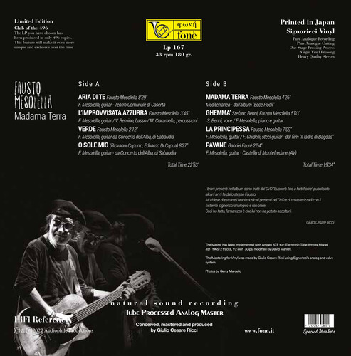 Fausto Mesolella Madama Terra Transparent Vinyl