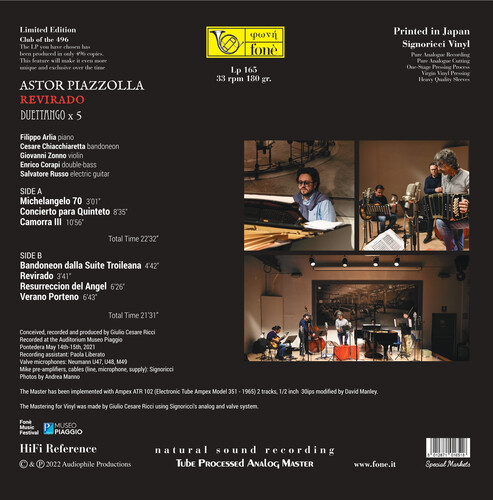 Duettango x 5 Astor Piazzolla Revirado Transparent Vinyl
