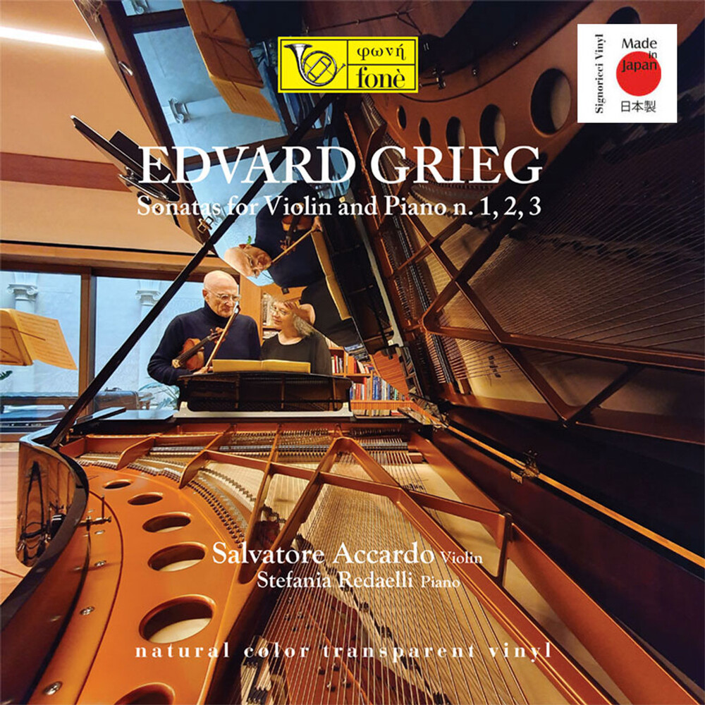 Salvatore Accardo & Stefania Redaelli Edvard Grieg Sonatas for Violin and Piano No 1-3 Transparent Vinyl (2 LP)