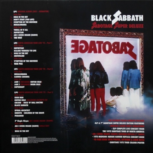 Black Sabbath Sabotage Super Deluxe Box Set (4 LP + 45RPM 7