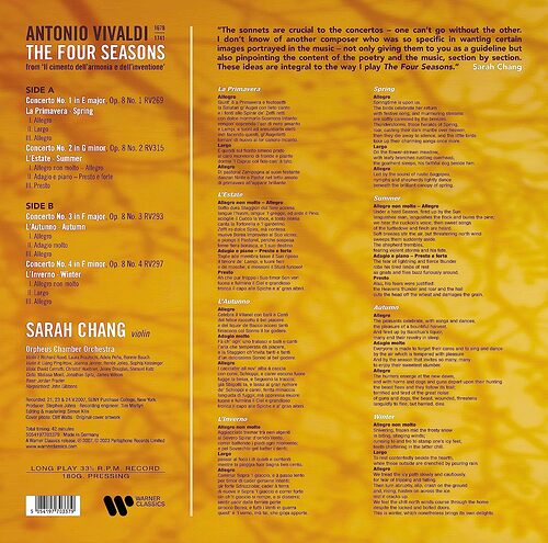 Sarah Chang & Orpheus Chamber Orchestra Vivaldi The Four Seasons