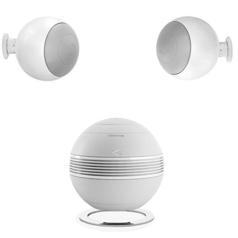 Cabasse PEARL SUB WHITE & 2x BALTIC ON WALL WHITE