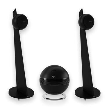 Cabasse PEARL SUB BLACK & 2x RIGA 2 ON STAND BLACK / BLACK