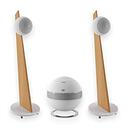 Cabasse PEARL SUB WHITE & 2x RIGA 2 ON STAND LIGHT OAK / WHITE