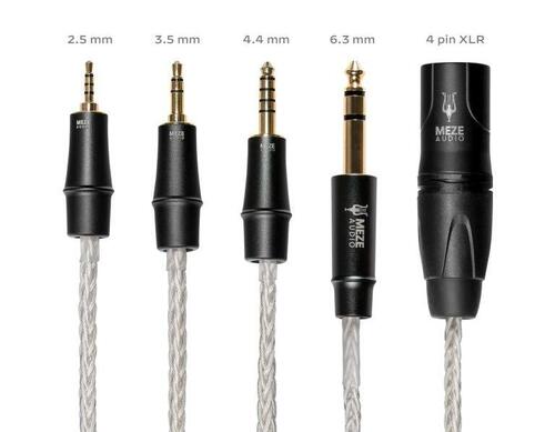 Meze Mono 3.5 mm to 2.5 mm - 1.3 m Silver-Plated PCUHD Premium Cable