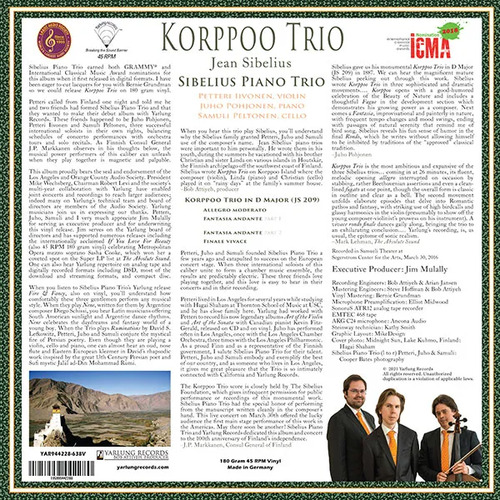 Sibelius Piano Trio Korppoo Trio 45RPM