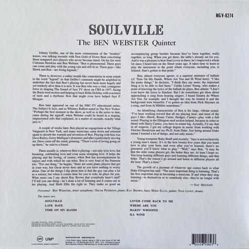 The Ben Webster Quintet Soulville (Verve Acoustic Sounds Series)