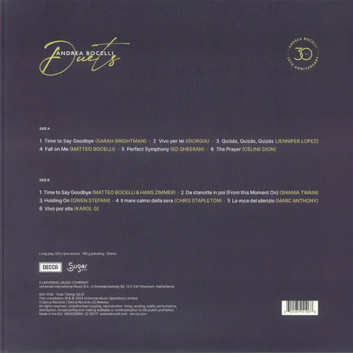 Andrea Bocelli Duets (30th Anniversary)
