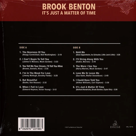 Brook Benton It's Just A Matter Of Time