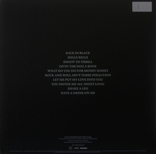 AC/DC Back In Black 50th Anniversary Black & White Coloured Vinyl