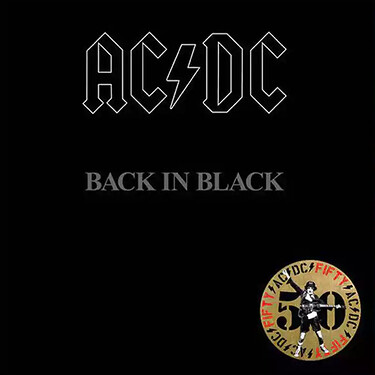 AC/DC Back In Black 50th Anniversary Black & White Coloured Vinyl
