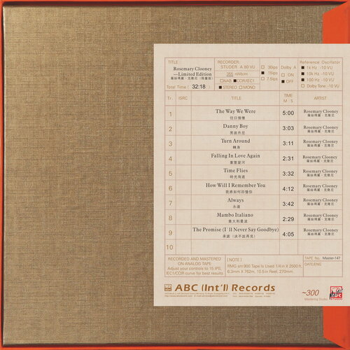 Rosemary Clooney Rosemary Clooney Mastertape Studio Quality Reel To Reel Tape (1 Reel)