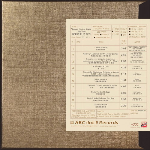 Various Artists Western Electric Sound Big Time Mastertape Studio Quality Reel To Reel Tape (1 Reel)
