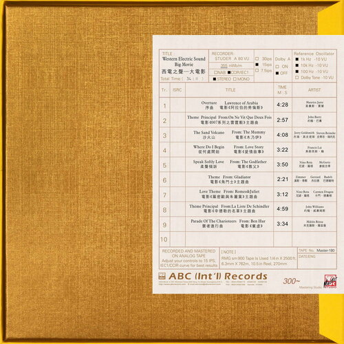 Various Artists Western Electric Sound Big Movie Mastertape Studio Quality Reel To Reel Tape (1 Reel)