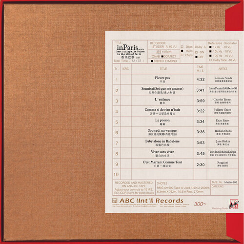 Various Artists In Paris... Best Audiophile Voices In The Life Of Paris Mastertape Studio Quality Reel To Reel Tape (1 Reel)
