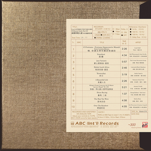 Various Artists Stereo Test Record: Live 9 - 30 Minutes' Audio Mastertape Studio Quality Reel To Reel Tape (1 Reel)