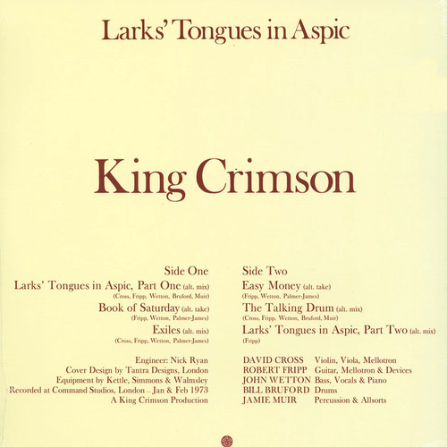 King Crimson Larks' Tongues In Aspic (Steven Wilson Mix)