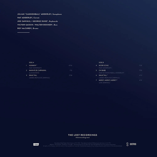 Cannonball Adderley Live in Paris 1969 - Berlin 1972