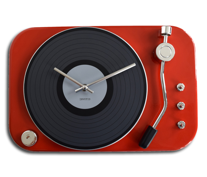 Invotis Clock Turntable Red