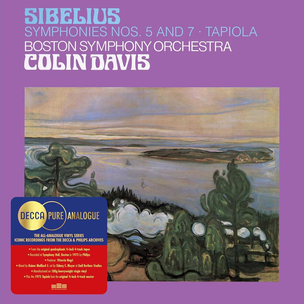 Colin Davis & Boston Symphony Orchestra Sibelius Symphonies Nos.5 & 7 (Decca Pure Analogue Series) (2 LP)