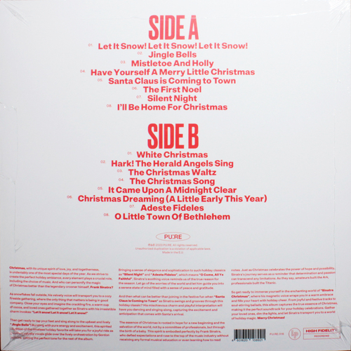 Frank Sinatra Christmas Sinatra Coloured Transparent Red Glitter Vinyl