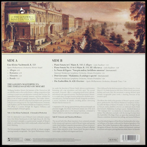 Various Artists Wolfgang Amadeus Mozart The Golden Masterpieces
