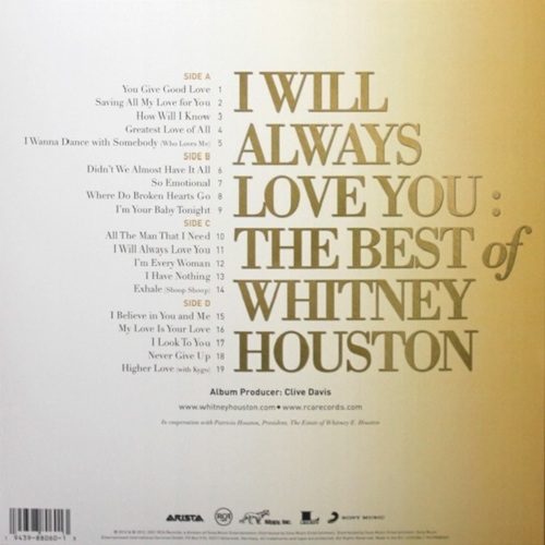 Whitney Houston I Will Always Love You: The Best Of Whitney Houston (2 LP)