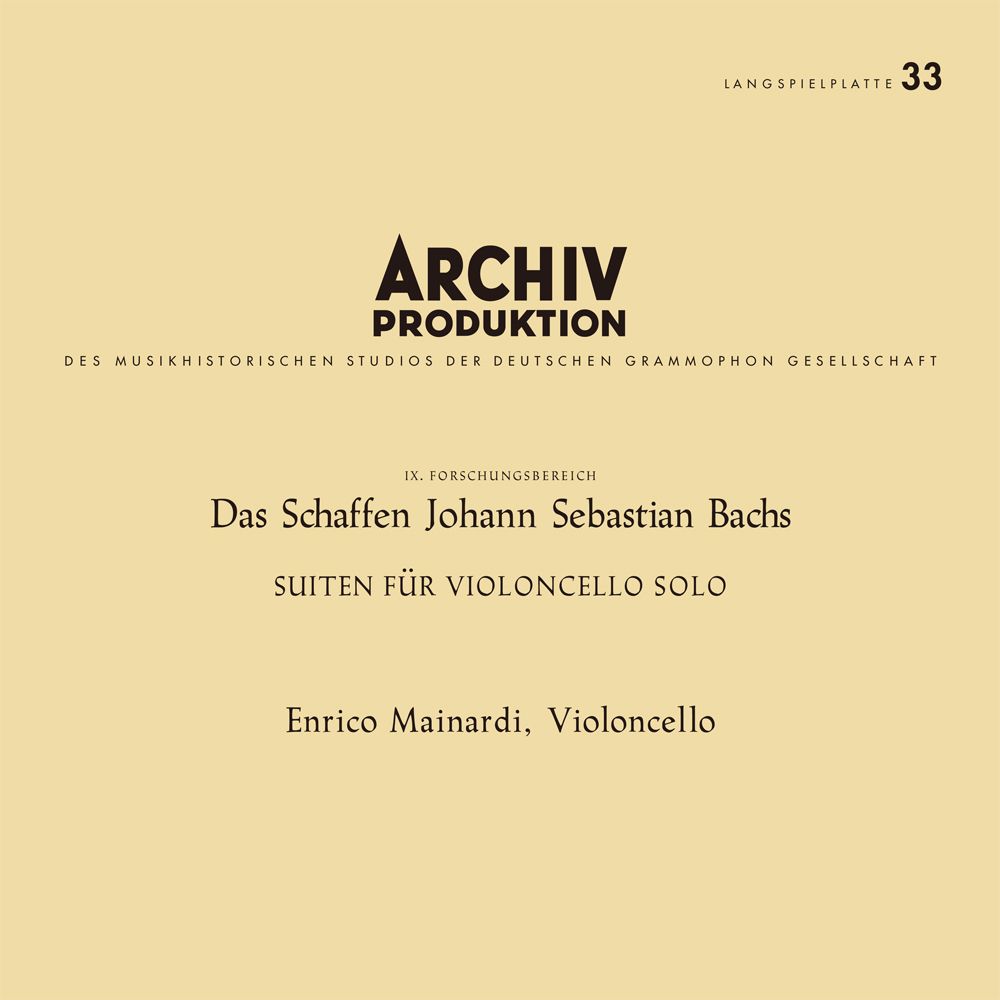 Enrico Mainardi Das Schaffen Johann Sebastian Bachs: Suiten für Violoncello Solo Box Set (4 LP)