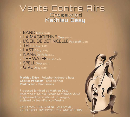 Mathieu Desy Vents Contre Airs (Crosswinds) CD