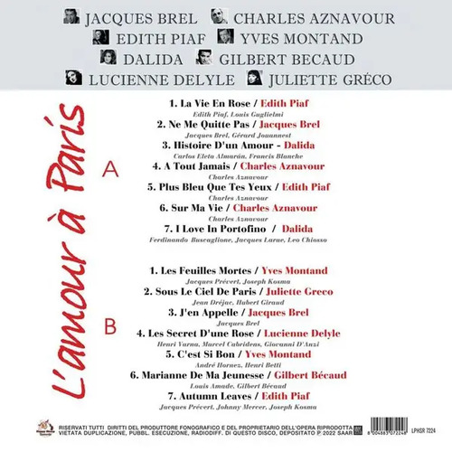 Various Artists L'amour à Paris