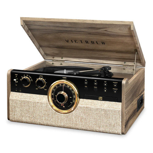 Victrola Empire 6-in-1 Farmhouse Walnut