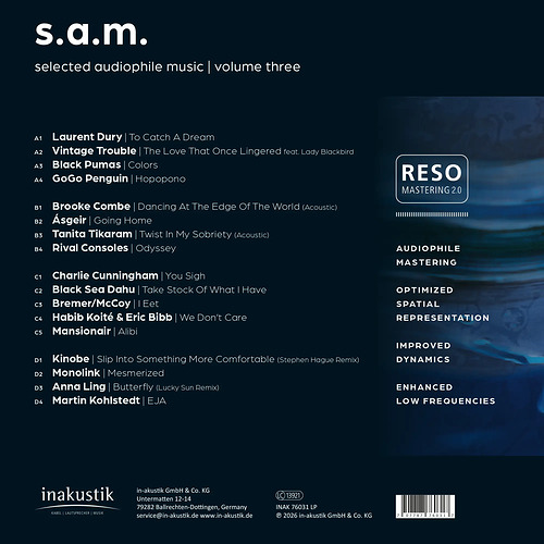 Various Artists S.A.M. Selected Audiophile Music Volume Three DMM (2 LP)