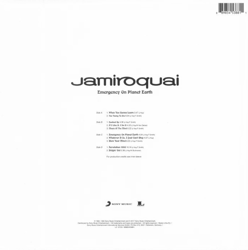 Jamiroquai Emergency On Planet Earth Coloured Transparent Clear Vinyl (2 LP)