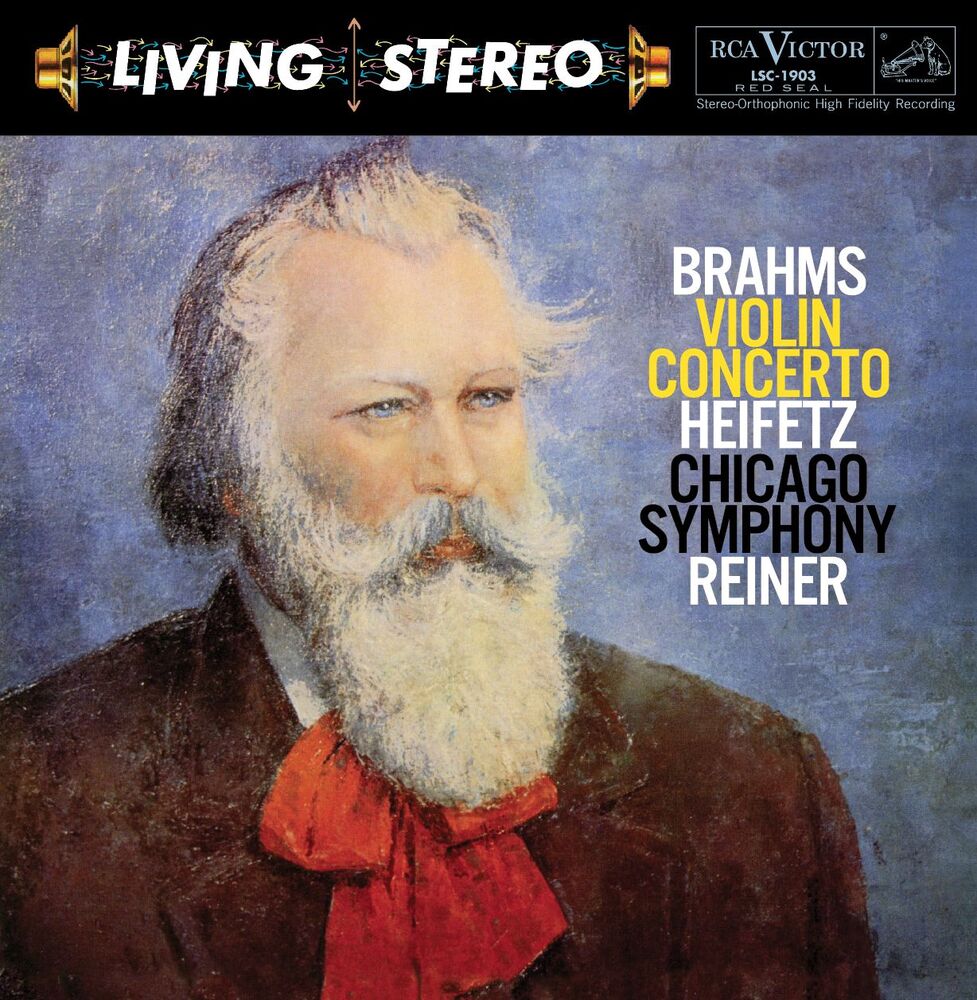 Jascha Heifetz, Fritz Reiner & Chicago Symphony Orchestra Brahms Violin Concerto 45RPM (2 LP)