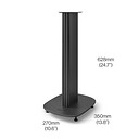 KEF S-Luxe Speaker Stands Slate Grey