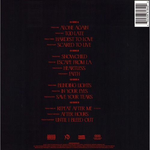 The Weeknd After Hours (2 LP)