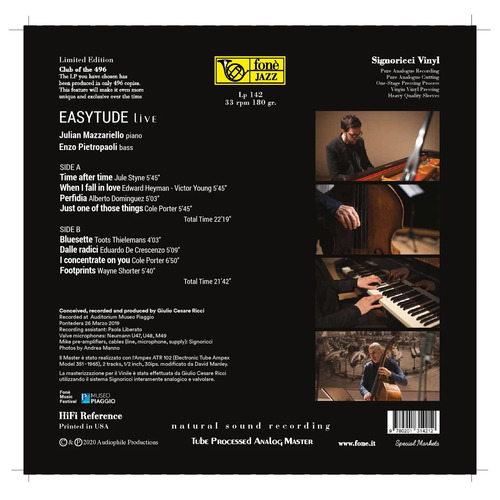 Julian Mazzariello & Enzo Pietropaoli Easytude Live