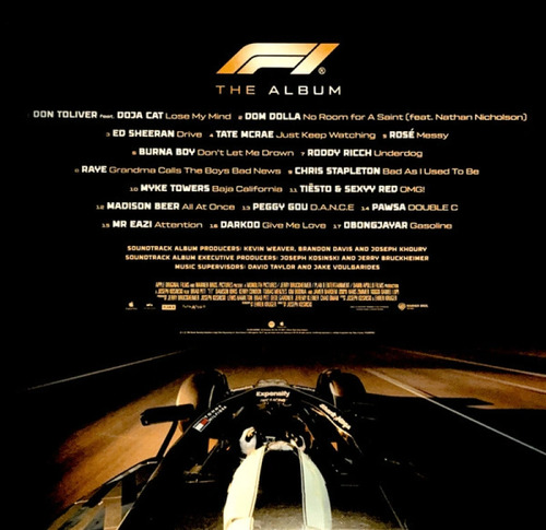OST F1 The Album by Hans Zimmer Coloured Gold Vinyl